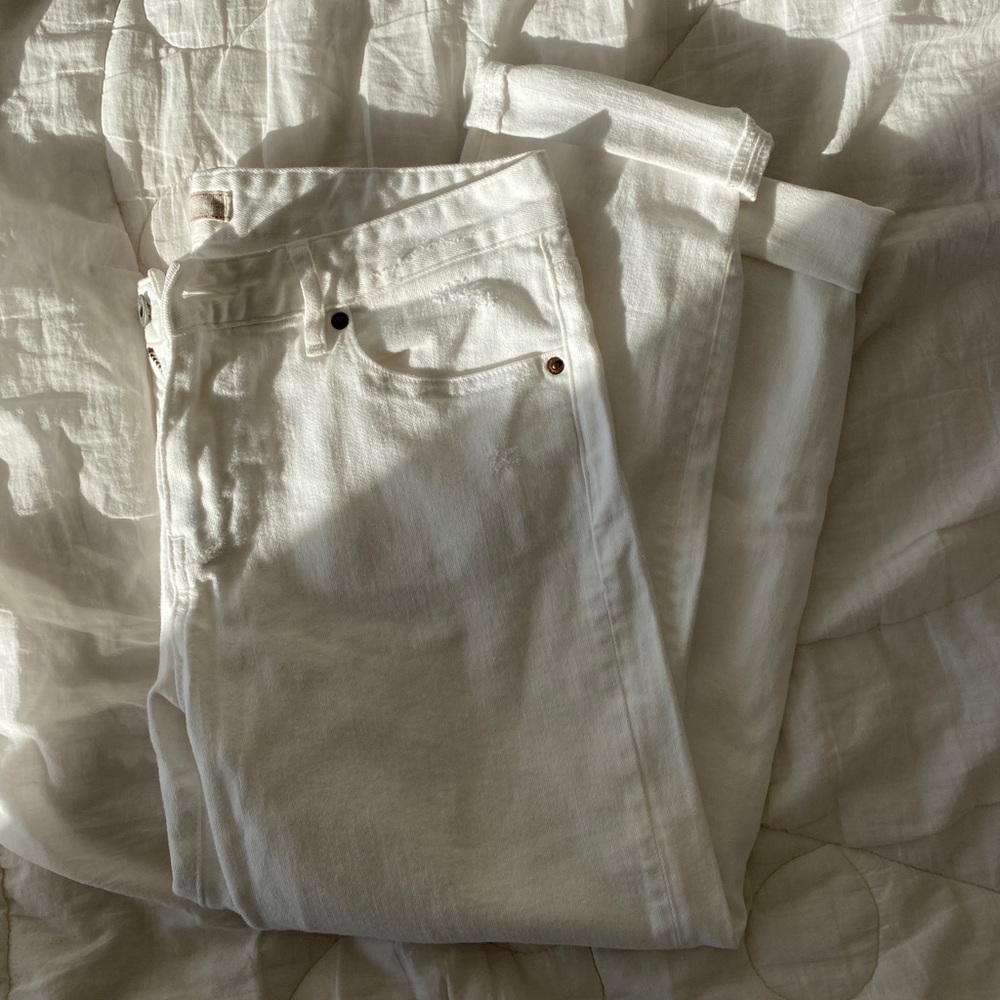 Uniqlo boyfriend white denim